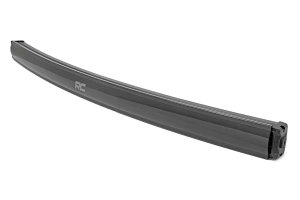LED Light Bar - Rough Country - Curved, Dual Row, Cool White DRL - Black
